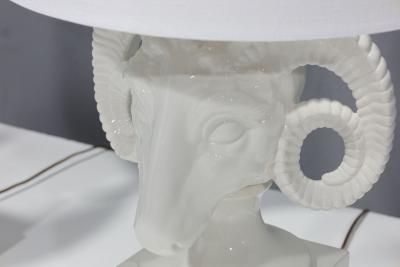  Chapman Mfg Co Chapman White Ceramic Ram Head Lamps