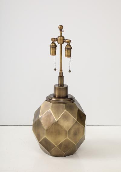  Chapman Mfg Co Mid Century Modern Antique Bronzed Geodesic Lamp by Chapman 