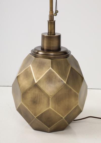  Chapman Mfg Co Mid Century Modern Antique Bronzed Geodesic Lamp by Chapman 
