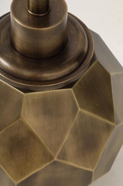  Chapman Mfg Co Mid Century Modern Antique Bronzed Geodesic Lamp by Chapman 