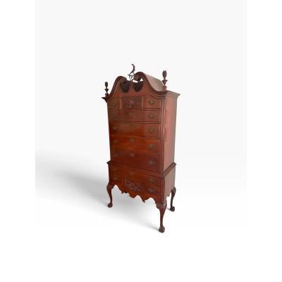  Charak Furniture Company Antique Charack Furniture Co American Chippendale Mahogany Highboy Boston
