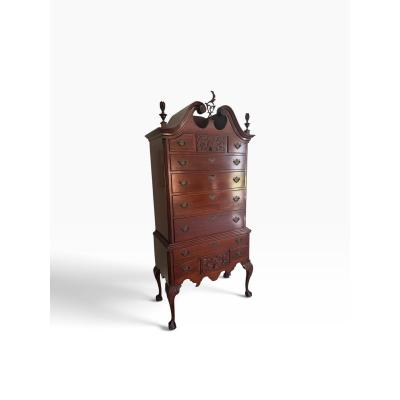  Charak Furniture Company Antique Charack Furniture Co American Chippendale Mahogany Highboy Boston