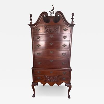  Charak Furniture Company Antique Charack Furniture Co American Chippendale Mahogany Highboy Boston