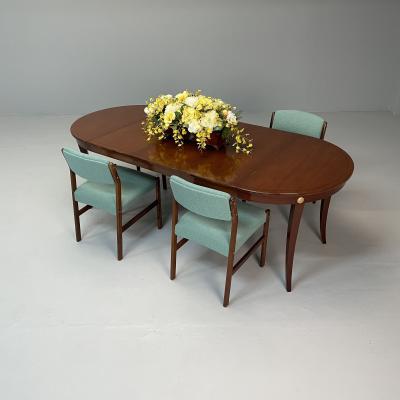  Charak Furniture Company Tommi Parzinger Charak Mid Century Modern Dining Table Bleached Mahogany