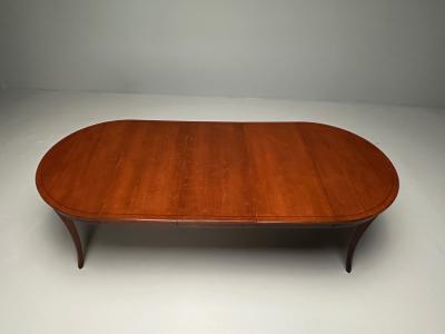  Charak Furniture Company Tommi Parzinger Charak Mid Century Modern Dining Table Bleached Mahogany