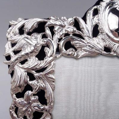  Charles Fox Co English Victorian Art Nouveau Sterling Silver Picture Frame 1899