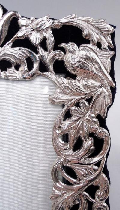  Charles Fox Co English Victorian Art Nouveau Sterling Silver Picture Frame 1899