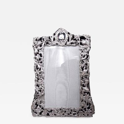  Charles Fox Co English Victorian Art Nouveau Sterling Silver Picture Frame 1899