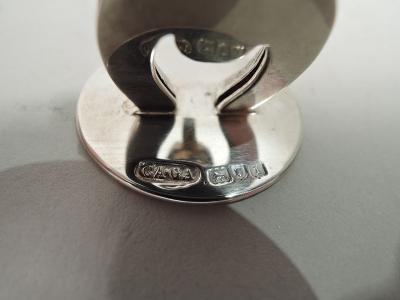  Charles George Asprey Set of 4 Antique Asprey English Edwardian Fox Hunt Place Card Holders