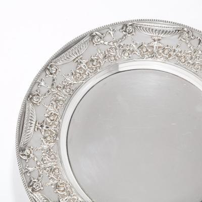  Charles L Tiffany Set of 12 Exquisite Gilded Age Sterling Silver Tiffany Charger Plates