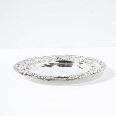  Charles L Tiffany Set of 12 Exquisite Gilded Age Sterling Silver Tiffany Charger Plates