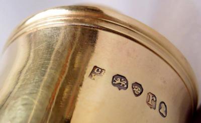  Charles Rawlings William Summers Rare English Regency Silver Gilt Portable Catholic Wine Cup 1832