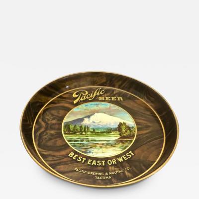  Charles Shonk Company Pacific Beer Tin Advertising Tray Tacoma Washington circa 1910 