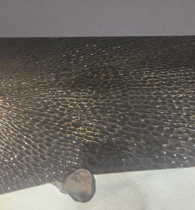  Chartrain Collection Hand Hammered Bronze and Iron Meteorites Console