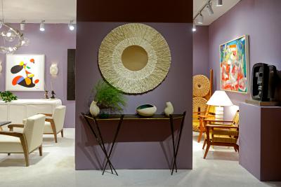  Chartrain Collection Hand Hammered Bronze and Iron Meteorites Console