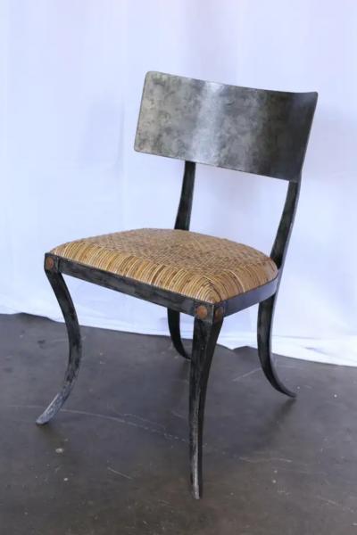  Ched Berenguer topacio Set of 10 Metal Klismos Chairs by Ched Berenguer Topacio