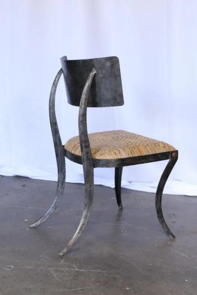  Ched Berenguer topacio Set of 10 Metal Klismos Chairs by Ched Berenguer Topacio