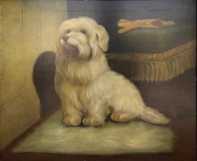  Chelsea House Inc Chelsea House British Oil Painting of a Dog After George Earl