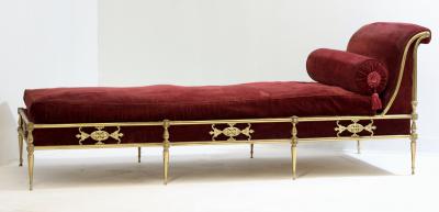  Chiavari Brass Chaise Lounge by Chiavari 1955 Italy