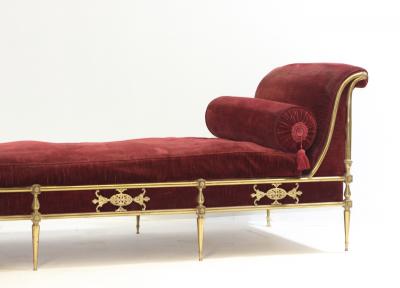  Chiavari Brass Chaise Lounge by Chiavari 1955 Italy