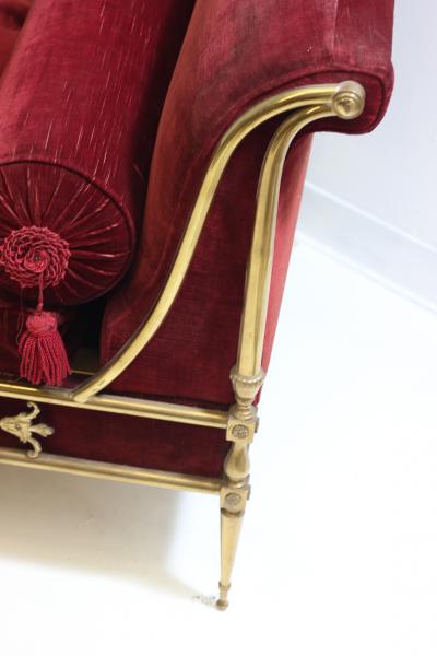  Chiavari Brass Chaise Lounge by Chiavari 1955 Italy