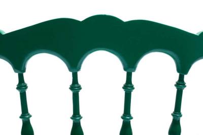  Chiavari Green Lacquered Chiavari Side Chair with Peacock Feathers in Cut Velvet