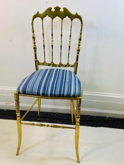  Chiavari HIGH STYLE TRIO OF BRASS CHIAVARI CHAIRS