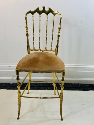  Chiavari HIGH STYLE TRIO OF BRASS CHIAVARI CHAIRS