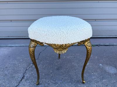  Chiavari Pair Of Italian Chiavari Brass Ottomans
