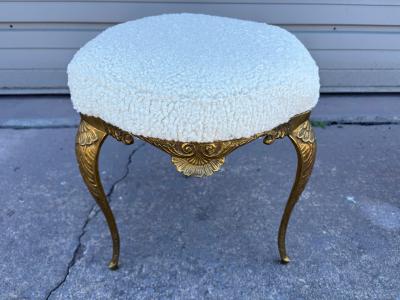  Chiavari Pair Of Italian Chiavari Brass Ottomans