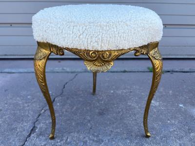  Chiavari Pair Of Italian Chiavari Brass Ottomans
