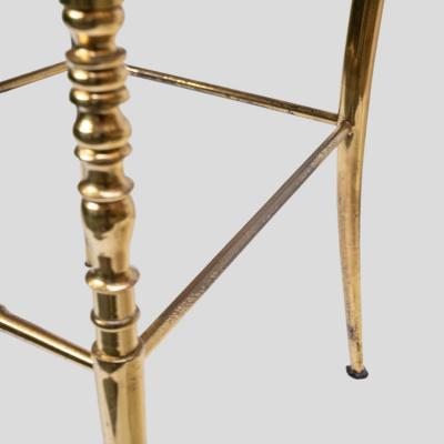  Chiavari Pair of high back brass chairs by Chiavari