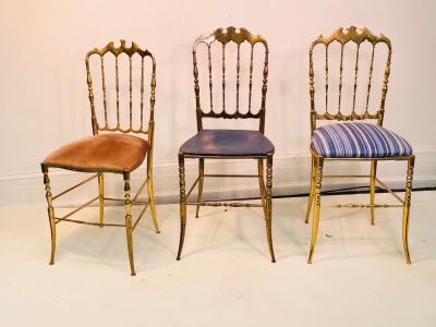  Chiavari Set of Three Stylish Italian Chairs by Chiavari