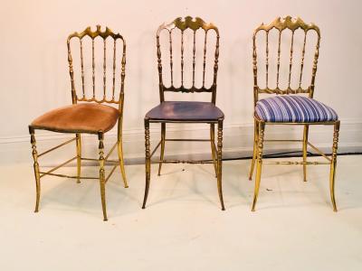  Chiavari Set of Three Stylish Italian Chairs by Chiavari