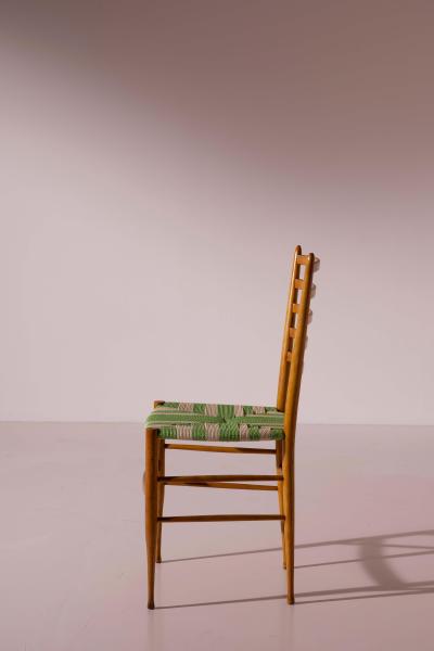 Chiavari Set of six Cinque Stecche Chiavari chairs Italy 1950s