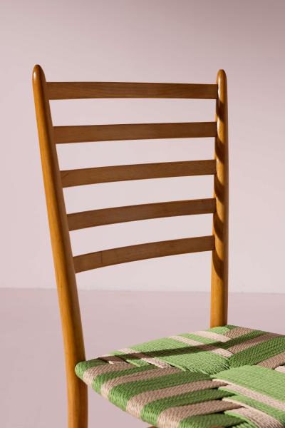 Chiavari Set of six Cinque Stecche Chiavari chairs Italy 1950s