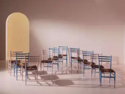  Chiavari Set of twelve Chiavari chairs model Baletta Italy 1960s