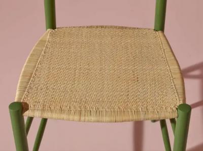  Chiavari Six green stained beech chairs model Tre Stecche by SAC Chiavari Italy 1960s