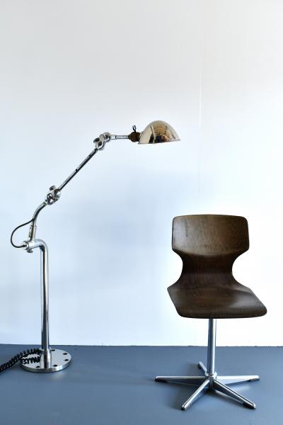 Chimera Watts 1940s Ritter dental chrome floor lamp
