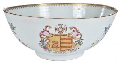  Chinese Porcelain Chinese Export Armorial Bowl Munro and Poyntz circa 1765