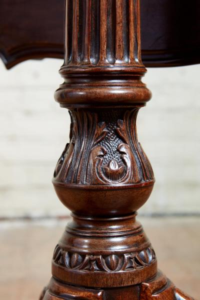  Chippendale Style Georgian Padouk Fretwork Tea Table