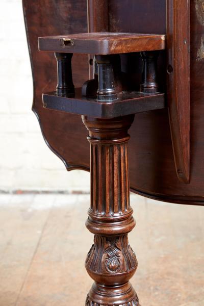  Chippendale Style Georgian Padouk Fretwork Tea Table