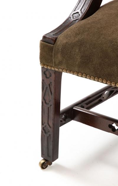  Chippendale Style Matched Pair of George III Gainsborough Chairs