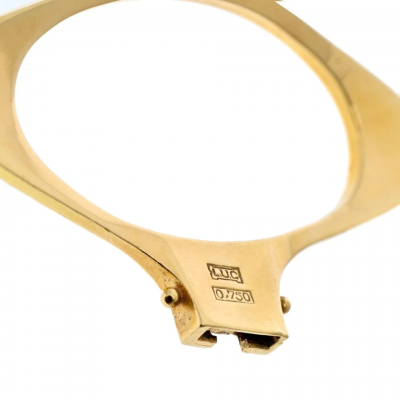  Chopard CHOPARD 18K WHITE GOLD 1970S BARK FINISH LAPIS DIAL 1970S WRIST WATCH