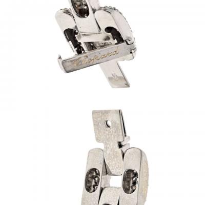  Chopard CHOPARD 18K WHITE GOLD 20 CARAT MICRO PAVE DIAMOND LINK BRACELET