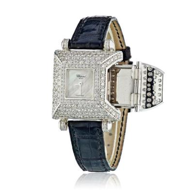  Chopard CHOPARD 18K WHITE GOLD CLASSIQUE FEMME SECRET COMPARTMENT DIAMOND WATCH