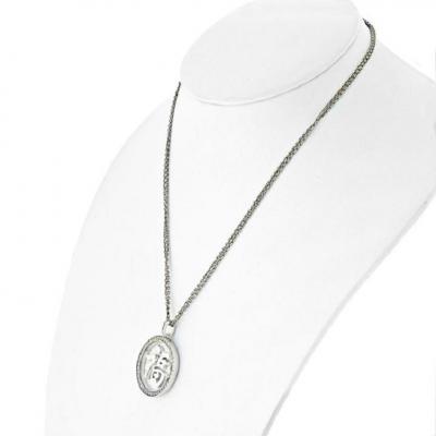  Chopard CHOPARD 18K WHITE GOLD GOOD FORTUNE DIAMOND ROUND PENDANT