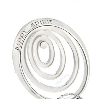  Chopard CHOPARD 18K WHITE GOLD HAPPY SPIRIT FLOATING DIAMOND NECKLACE
