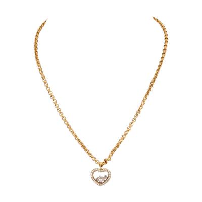 Happy Diamonds Icons 18ct Rose Gold Three Diamond Heart Pendant