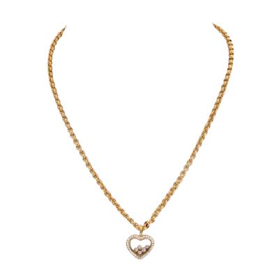 Chopard CHOPARD 18K YELLOW GOLD 5 HAPPY DIAMOND HEART NECKLACE